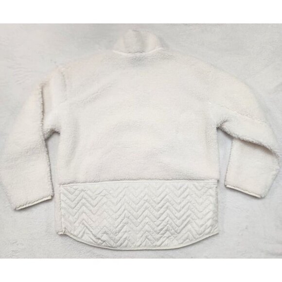 Athleta Cozy Sherpa Snap Pullover Sweatshirt Large - Picture 5 of 10